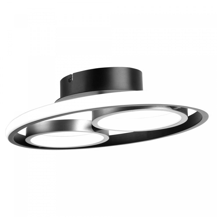 Gemini 18 W LED Black Nickel Flush Mount 