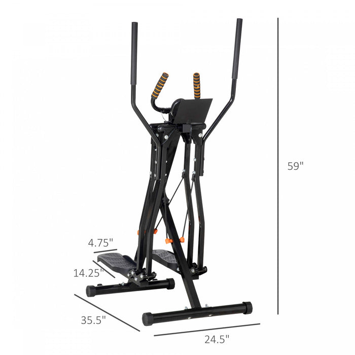 Soozier Gazelle Glider Air Walker Exercise Machine Elliptical Trainer With Four Resistance Levels, L