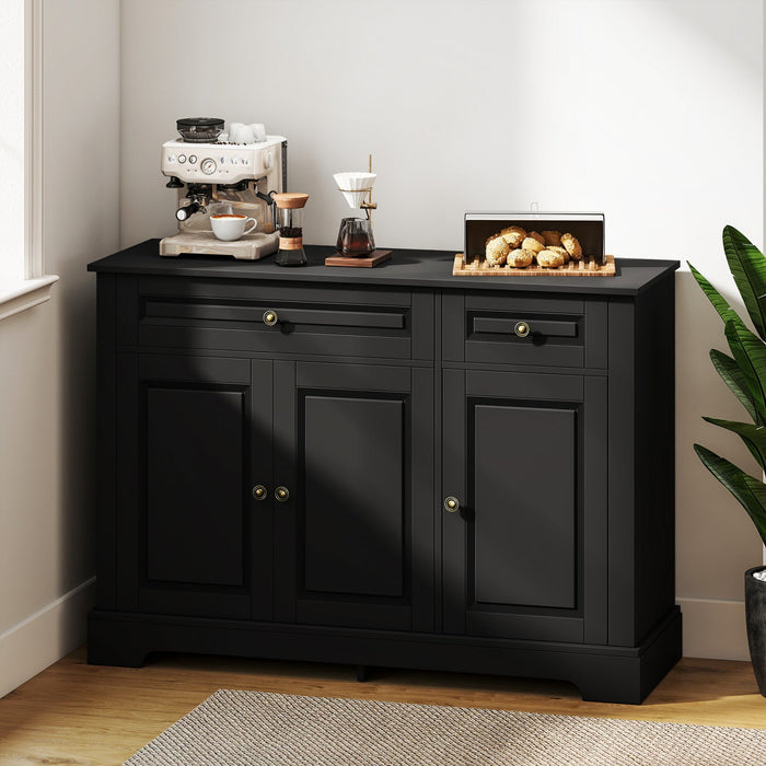 HOMCOM Sideboard Buffet Cabinet, Modern Kitchen Cabinet with 2 Drawers