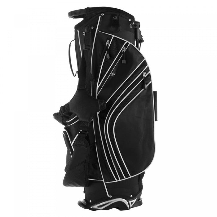 Costway Golf Stand Cart Bag Club W/6 Way Divider Carry Organizer Pockets Storage Black