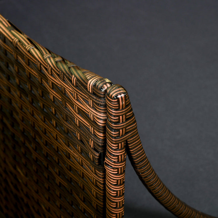 Pawhut Rattan Pet Bed For Small Medium Dogs And Cats, Wicker Dog House Outdoor With Water-resistant 