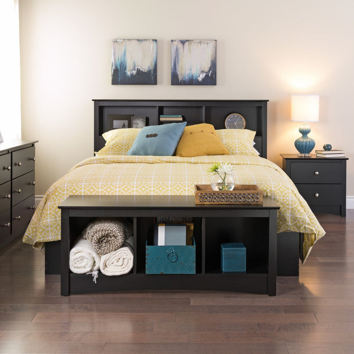 Full/Queen Bookcase Headboard - Black