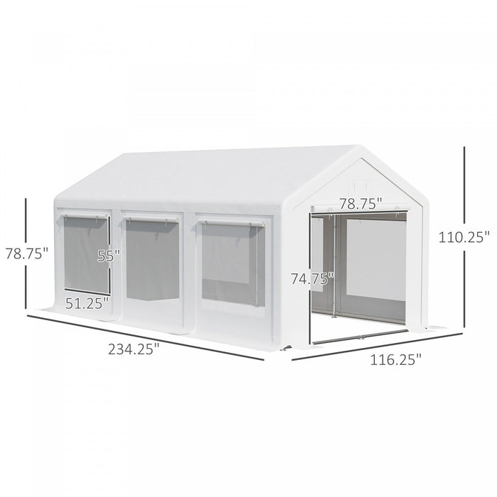 Outsunny 20' X 10' Party Tent Canopy, Gazebo Tent With 6 Removable Side Walls And Windows For Outdoo