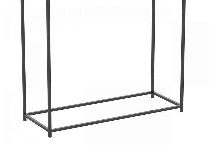 31” Modern Console Table - Marble With Black Metal 