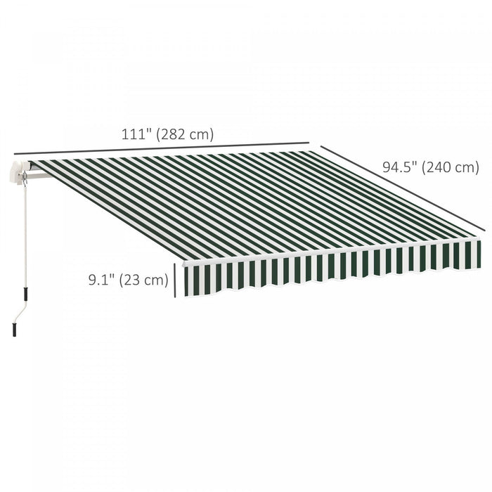 Outsunny 10' X 8' Retractable Awning Fabric Replacement Outdoor Sunshade Canopy Awning Cover, Uv Pro