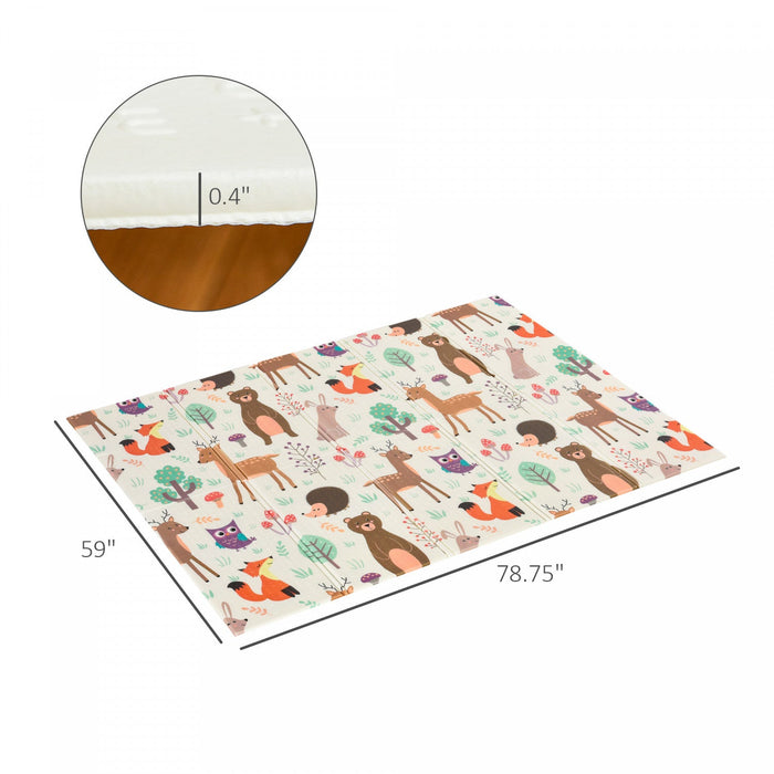 Qaba Foldable Baby Play Mat, Made With Comfortable Foam, Water-proof Surface, And Foldable Design, 7