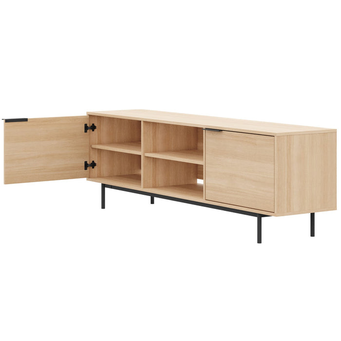Nordika Hamilton 70\" TV Stand with 2 Storage Cabinets - Natural Blonde Oak 