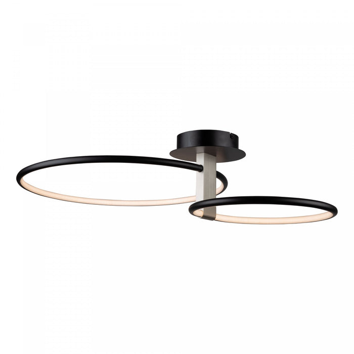Halo Black Integrated LED Semi-Flush Mount II