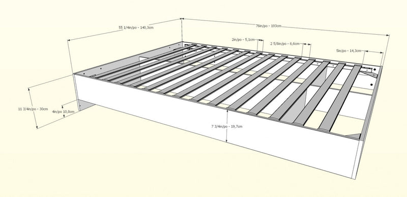 Nordika Full Platform Bed - Natural Maple 