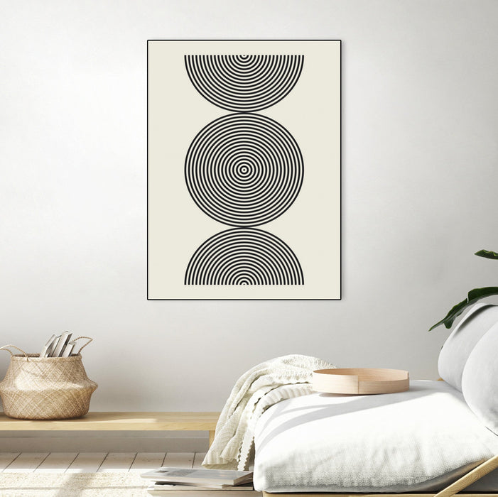 \"Simplicity Ii\" Canvas Framed Black 18x24 Wall Art