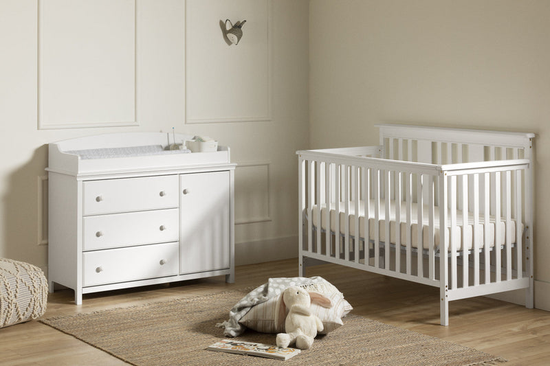 Cotton Candy Changing Table With Removable Changing Station - Pure White 