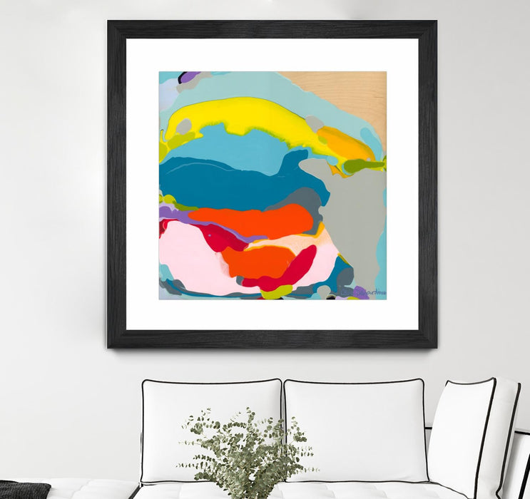 \"Free Falling\" Matted and Framed Black 30x30 Wall Art