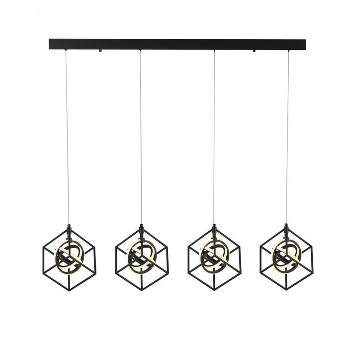 Tulip Collection Integrated LED 4-Light Island Light - Matte Black