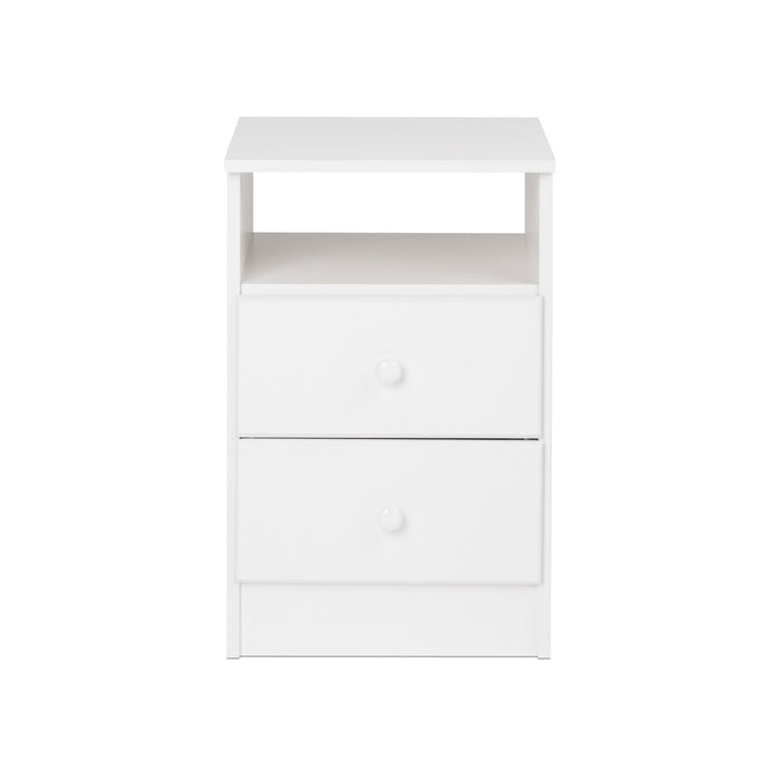 Astrid 2-Drawer Nightstand - White