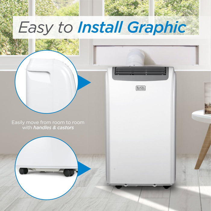 Black+Decker 12,000 BTU 4-in-1 Portable Air Conditioner - BPP08HWTB 