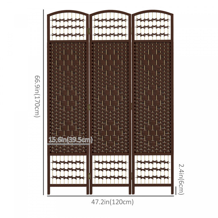 Homcom Folding Room Divider 5.6 Ft Privacy Screen Panel