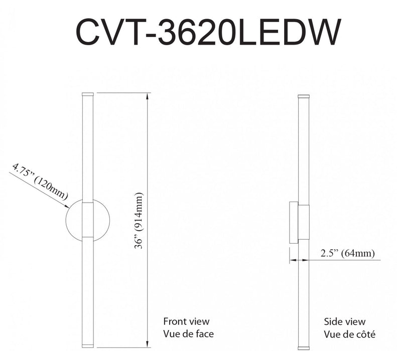 Dainolite Corvette 20w Wall Sconce Aged Brass White Acrylic Diffuser Lamp