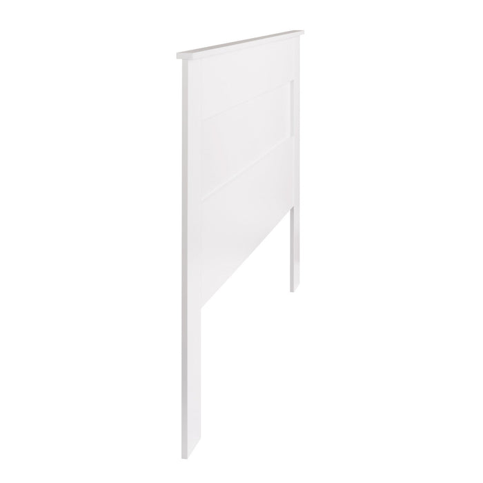 King Flat Panel Headboard - White