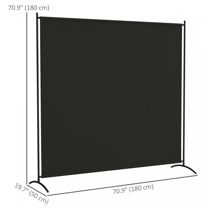 Outsunny Single Panel Privacy Screen, Uv30+ Room Divider, Black