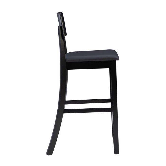 Torino Faux Leather Contemporary Barstool - Black