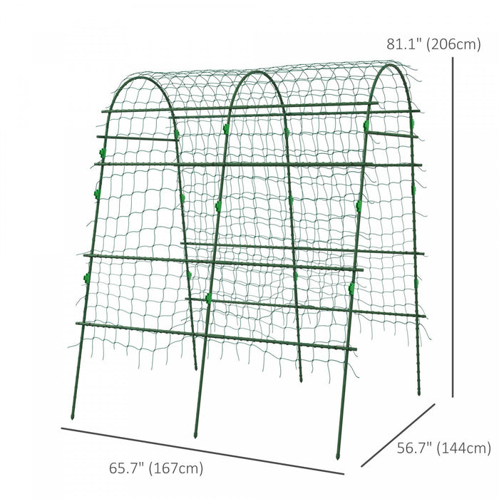 Outsunny Garden Trellis For Climbing Plants Outdoor, 6.8ft Tall