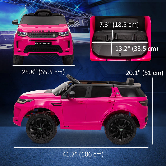Qaba Land Rover Discovery Sport Licensed Ride On Car, 12v Battery Powered Ride-On Kids Electric Car 