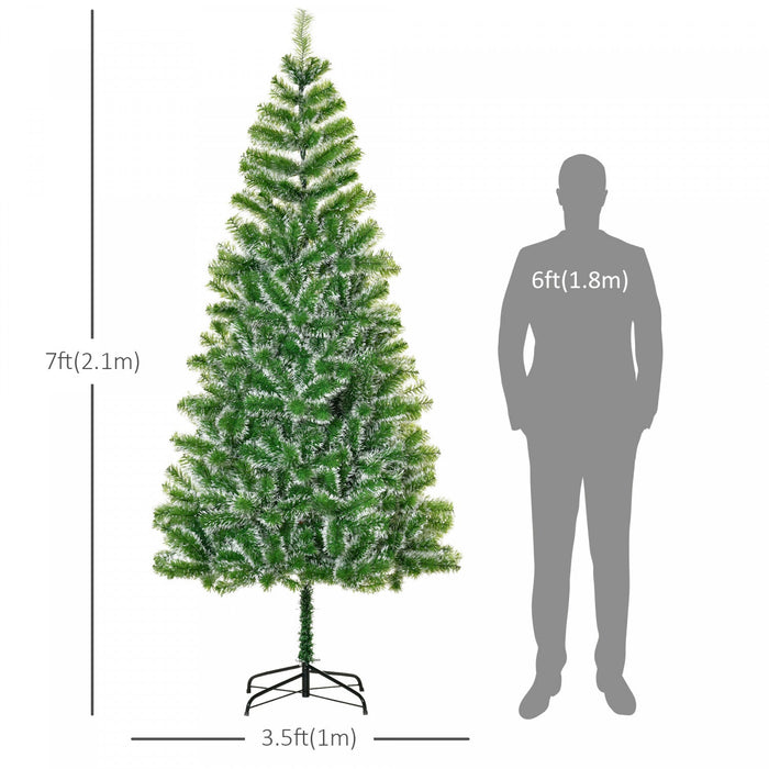 Homcom 7ft Artificial Christmas Tree With 968 Tips