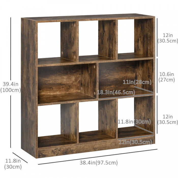 HOMCOM Storage Shelf 3-Tier Bookcase Display Rack, Home Office Living Room