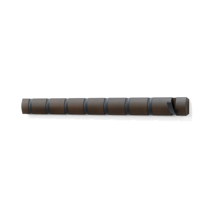 Umbra Flip Wall-Mounted Hooks - Black and Walnut