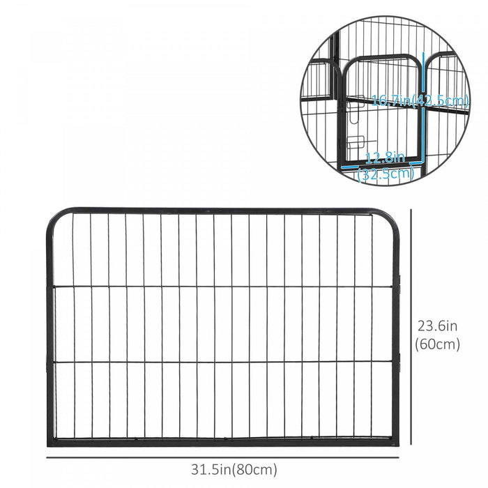Pawhut Heavy Duty Dog Playpen, 8 Panel 23.5\" Height Metal Pet Puppy Exercise Pen, Diy Design, Outdoo