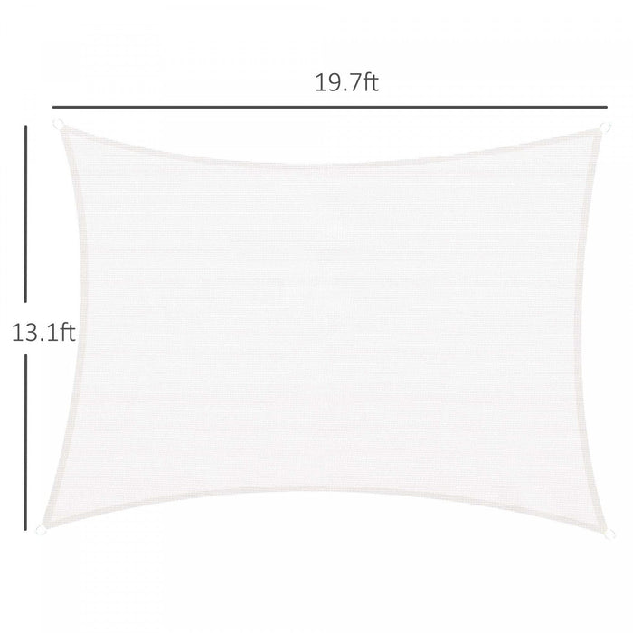 Outsunny Rectangle 13' X 20' Canopy Sun Sail Shade Garden Cover Uv Protector Outdoor Patio Lawn Shel