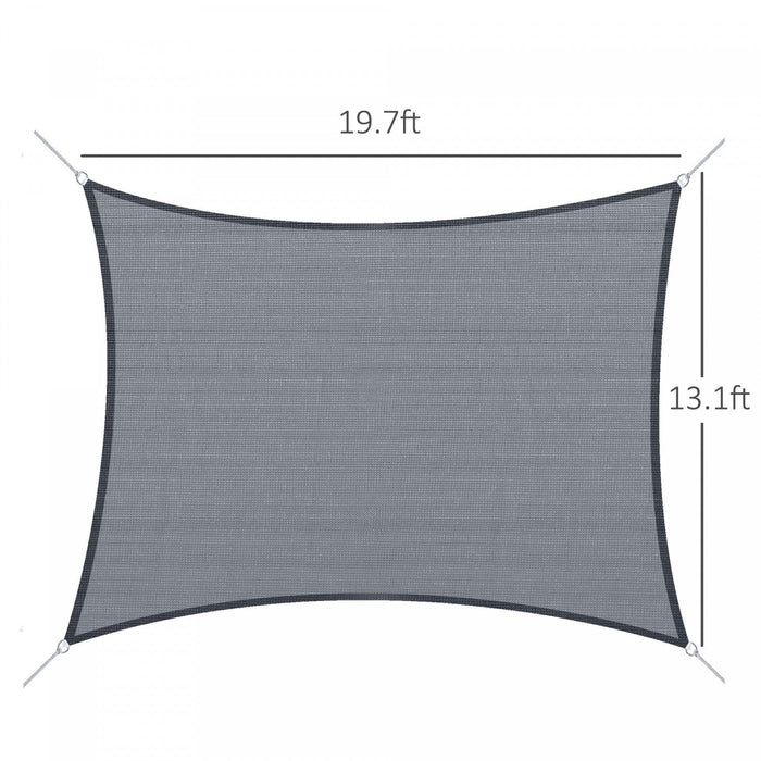 Outsunny Rectangle 13' X 20' Canopy Sun Sail Shade Garden Cover Uv Protector Outdoor Patio Lawn Shel