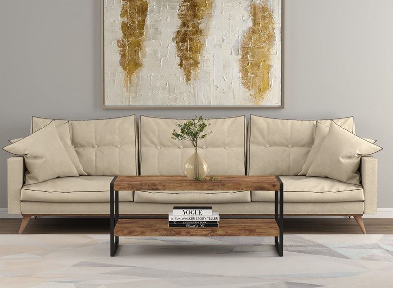 47” Coffee Table - Brown Reclaimed Wood 