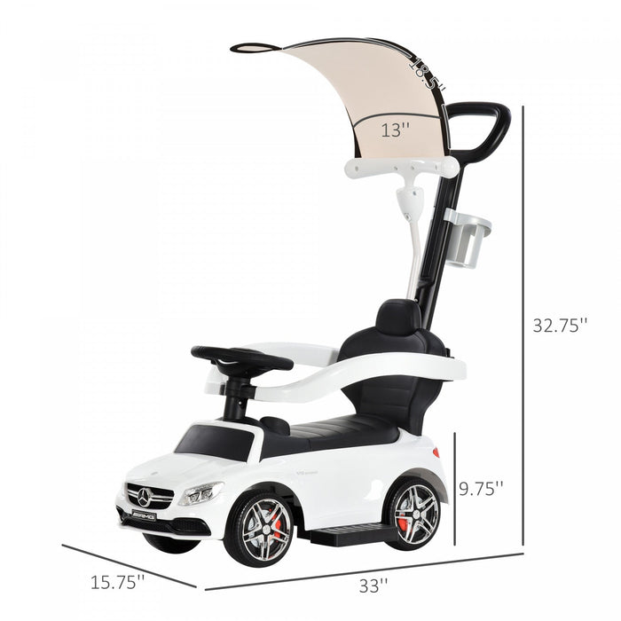 Aosom 3 In 1 Officially Licensed Push Ride On Car For Toddlers Stroller Sliding Walking Baby Push Pe