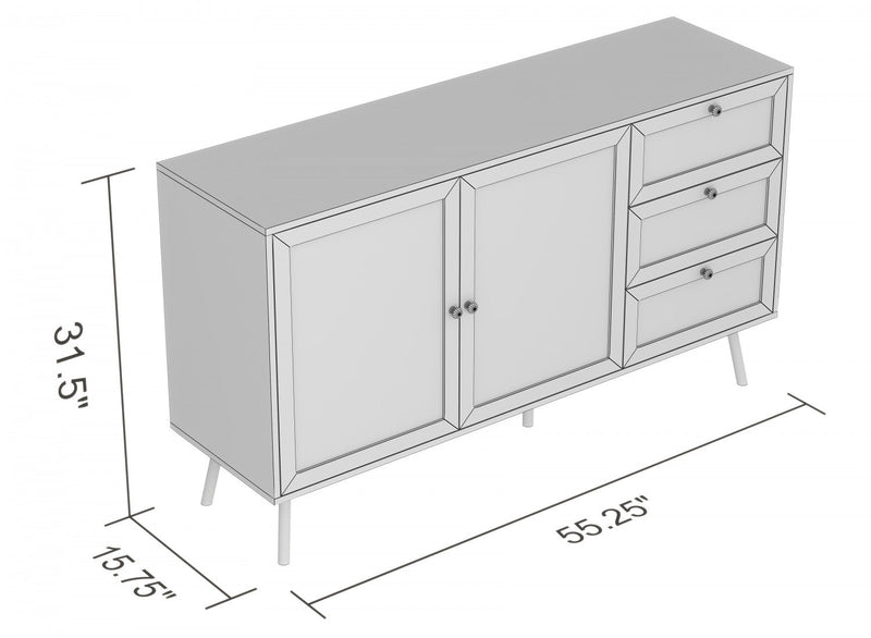 Storage Chest With 3 Drawers – Durable Brown Wood Look 