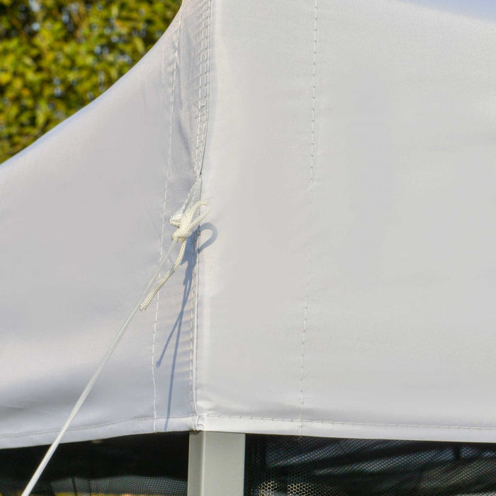 Outsunny 10' X 10' Pop-up Canopy Tent Outdoor Party Tent With Mesh Sidewalls, 3-level Adjustable Hei