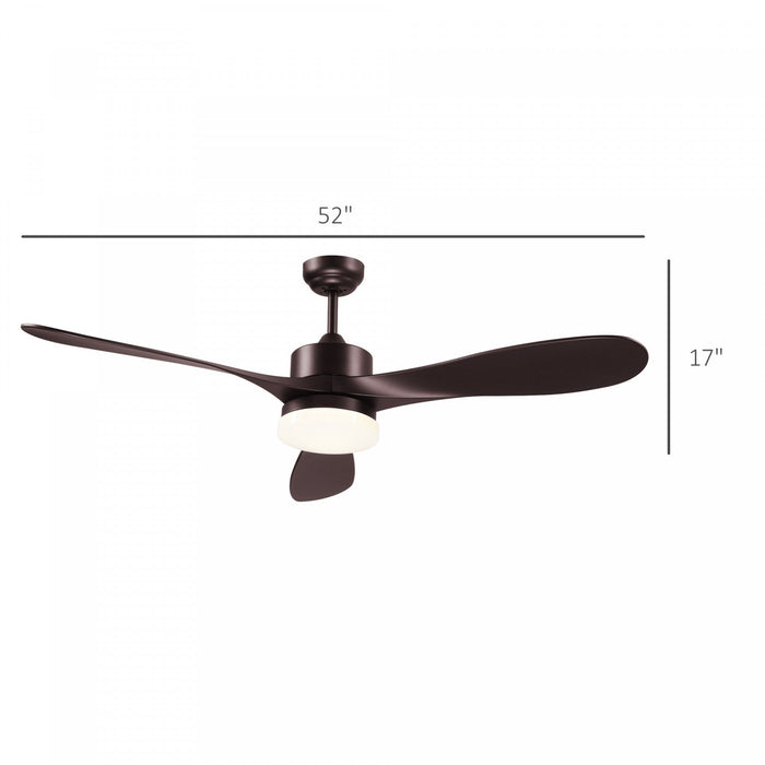 Homcom 6 Speed Reversible Ceiling Fan With Light
