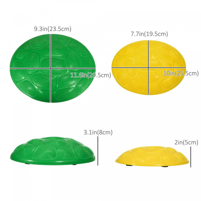 Outsunny Stepping Stones Kids With Anti-slip Mat, 12 Pcs Balance Stepping Stones Obstacle Course, In