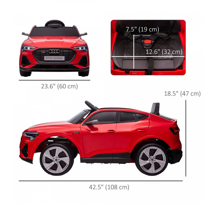 Aosom 12v Kids Electric Ride On Sports Car, Battery Powered Ride-On Toy W/ Parent Remote Control, Sa