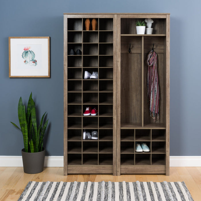 Thirty-Six Pair Shoe Storage Rack - Drifted Grey