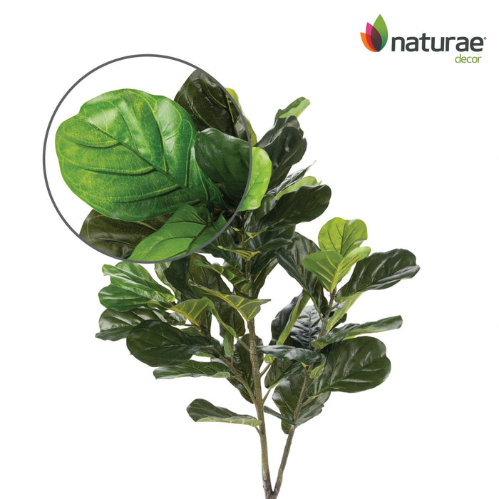 Artificial 49\" Fiddle Leaf In Black Pot 