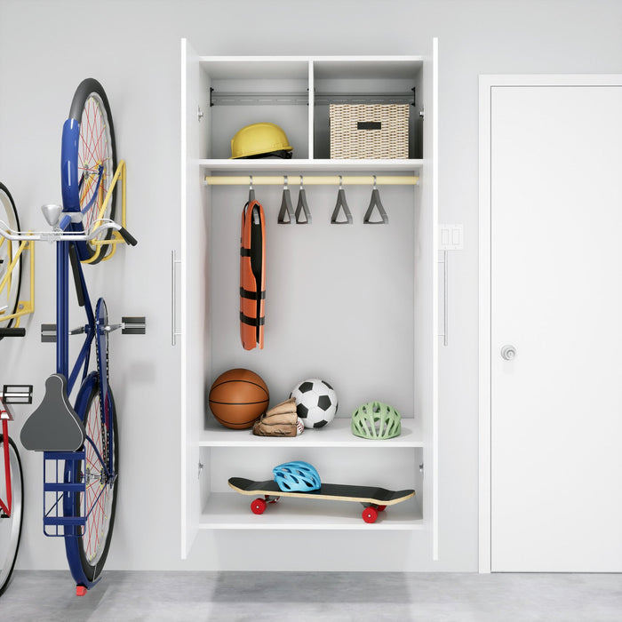 Hangups 2-shelf Wardrobe Storage Cabinet - White 