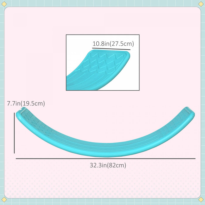 Qaba 32.3\" Balance Board, Wobble Board Kids Curvy Rocker Board, Ended Preschool Learning Montessori 