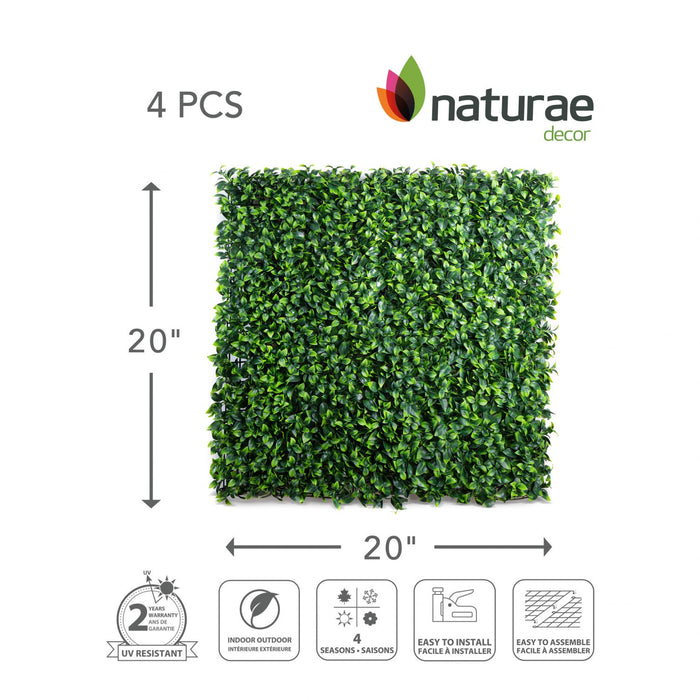 Artificial Gardenia 20\"x 20\" Foliage Panel 4 Pieces 