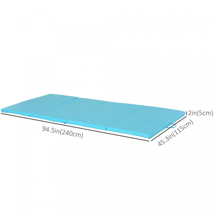 Soozier 4ft X 8ft X 2inch Tri-fold Gymnastics Tumbling Mat Exercise Mat With Carrying Handles For Mm