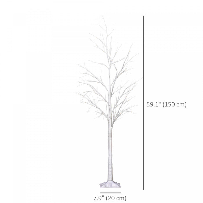 Outsunny 5ft Tree Light With 58 Warm Leds And 8 Modes