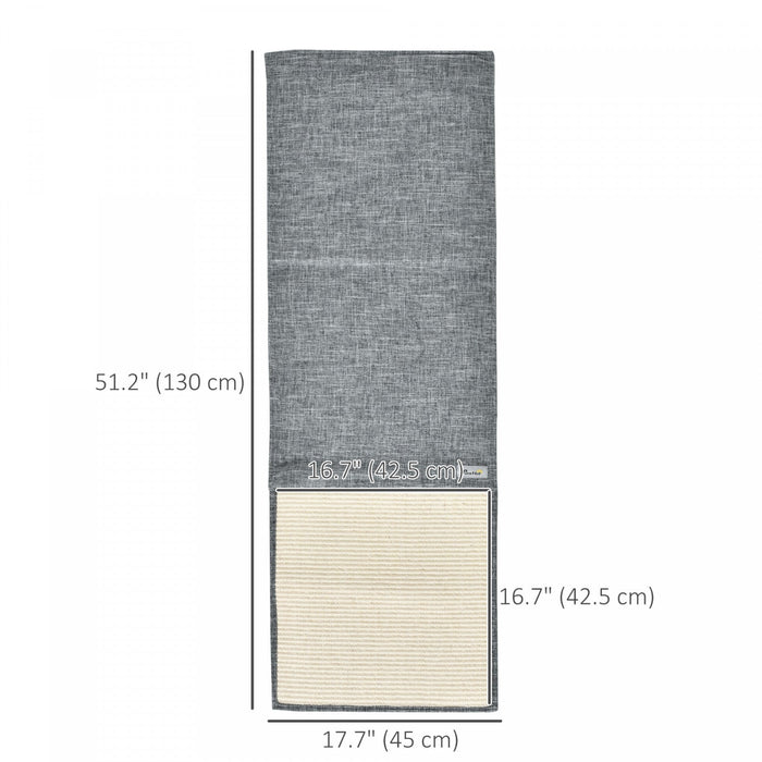 Pawhut 2pcs Cat Scratching Pad Board Mat Blanket Kitten Scratcher Grey