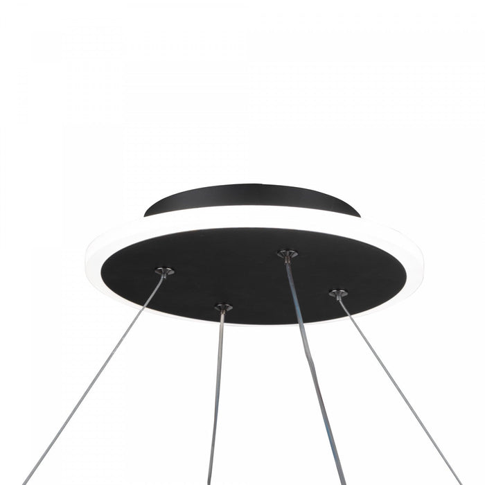 Lazio Collection 32\" Integrated LED Round Chandelier - Black