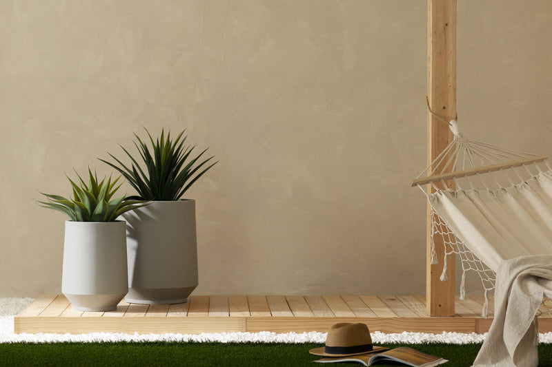 Dalya 2-Piece Planter - Greige