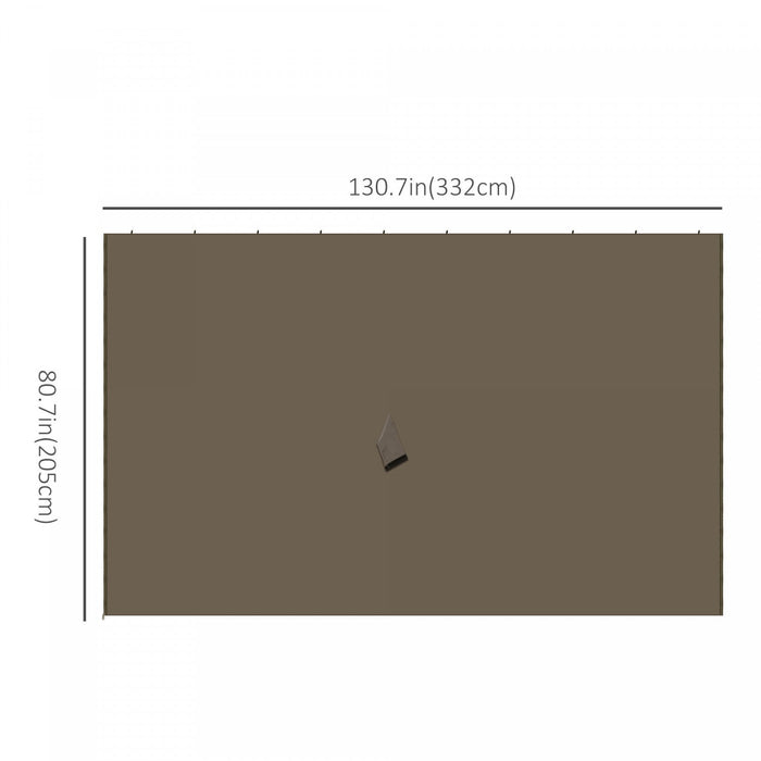 Outsunny Replacement Gazebo Curtains With Zipper, 4-panel Gazebo Privacy Side Panels Only, For 10' X